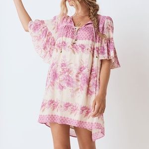 NWT Spell coco lei flutter sleeve tunic dress